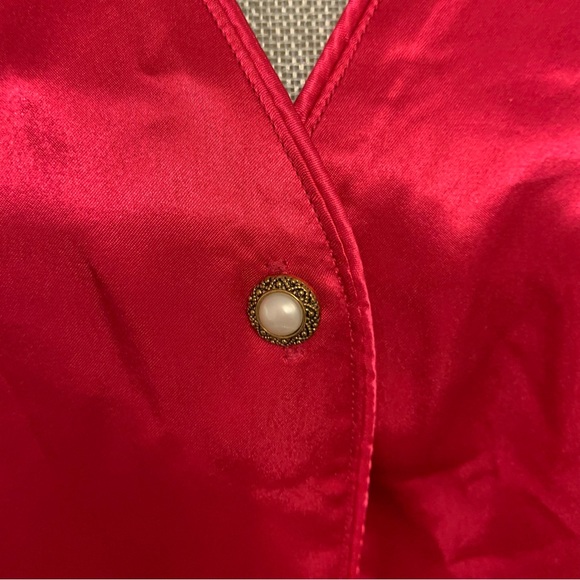 VICTORIA’S SECRET gold label size S vintage short gown original pearl buttons - Picture 3 of 13